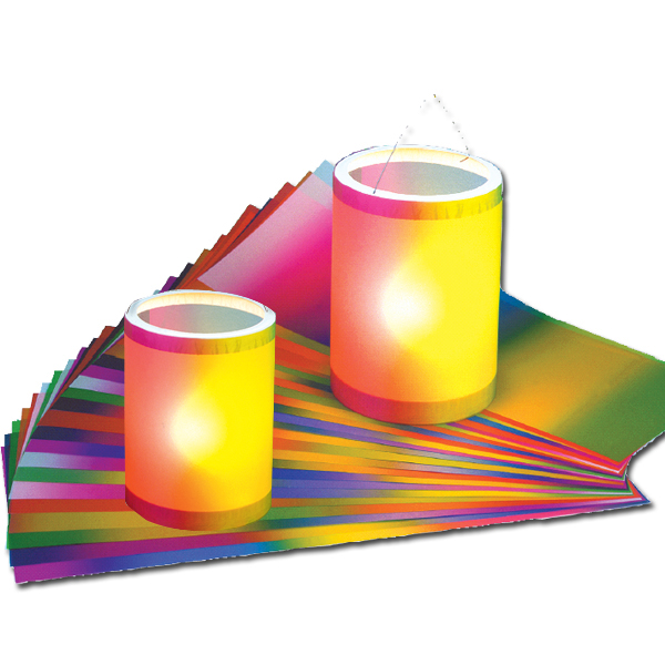 Laternen-Zuschnitte groß "Regenbogen" 25er Pack