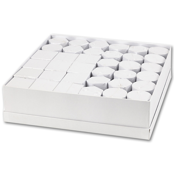 36 Mini Boxen weiß