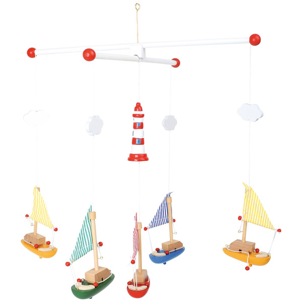 Mobile "Segelboote mit Leuchtturm"