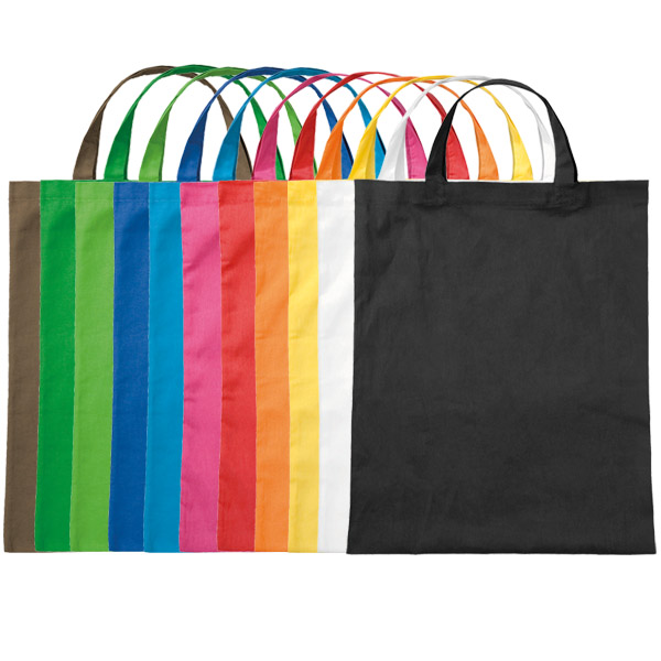 Baumwolltasche Midi mit kurzen Henkeln farbig