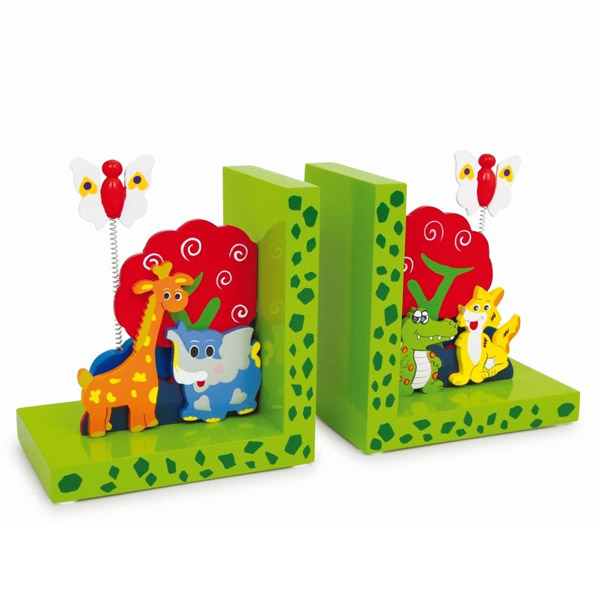 Buchstützen "Wilde Tiere" 2er Set