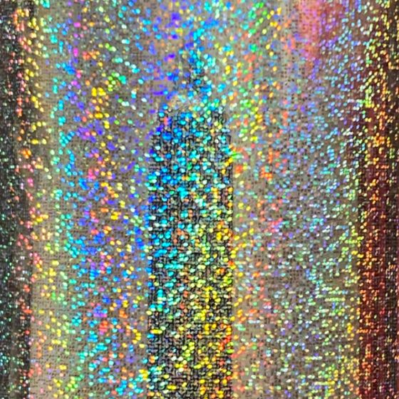 Hologrammfolie 5 m Rolle Flitter silber