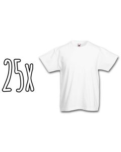 25 x weiße T-Shirts Größe 128